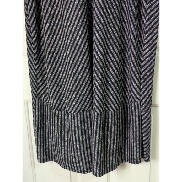 Lane Bryant Sleeveless Open Knit Duster Cardigan Womens 26/28 Navy Gray Stripes - Picture 7 of 8